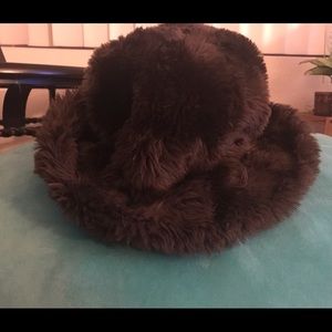 Ladies Vintage Faux Fur Fedora Hat
